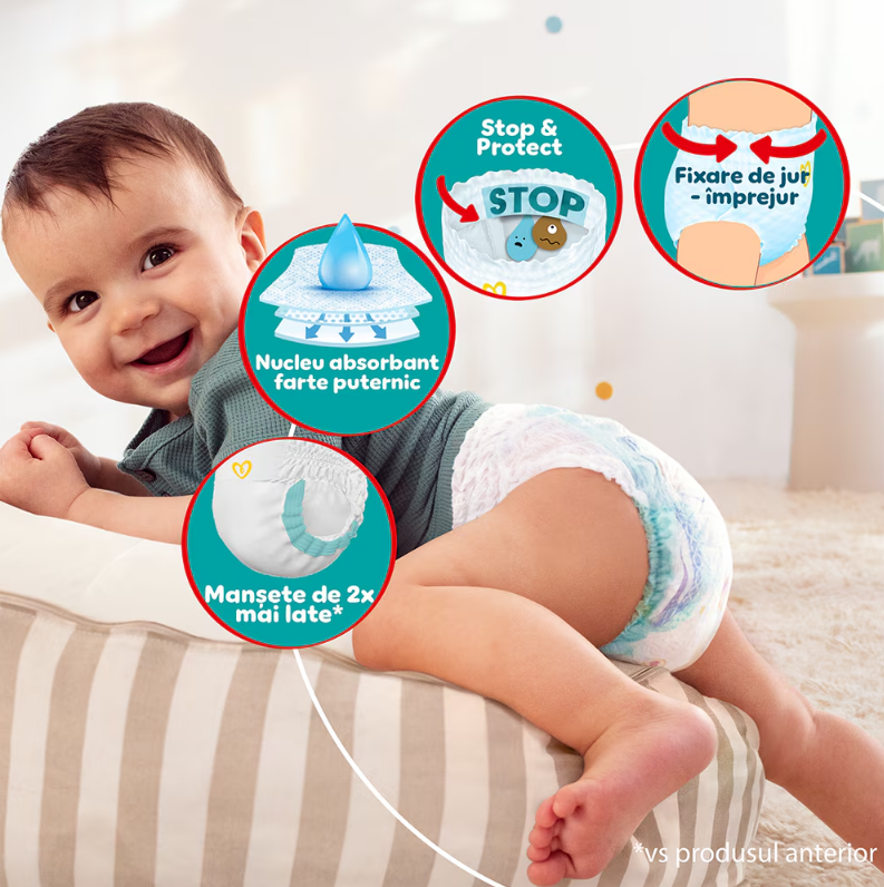 Pampers Pants Jumbo 8 19+kg, 32 buc | Anti-scurgeri - imagine 8