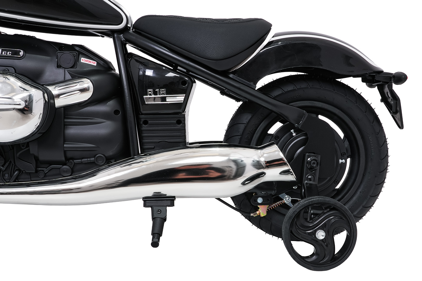 Motocicleta electrica pentru copii BMW R18 24 Volti 200W, viteza 4-16 km/h (sx8628) Negru - Autokids.ro - imagine 2