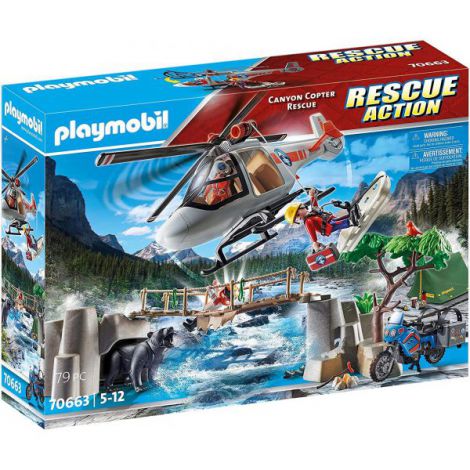 Playmobil Salvare din Canion - Elicopter de Pompieri - imagine 3