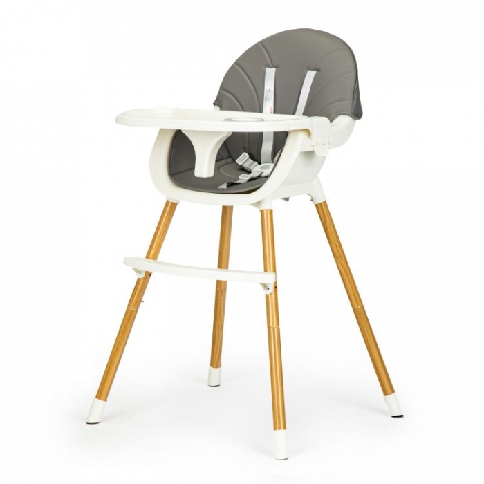 Scaun de masa 2 in 1 Ecotoys HA-004, Reglabil, Gri