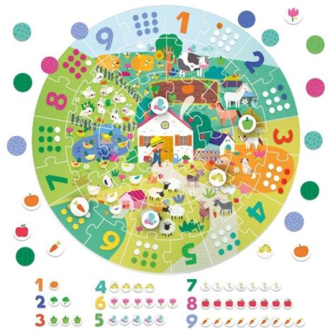 Headu Puzzle Rotund Numere - Învățare Distractivă