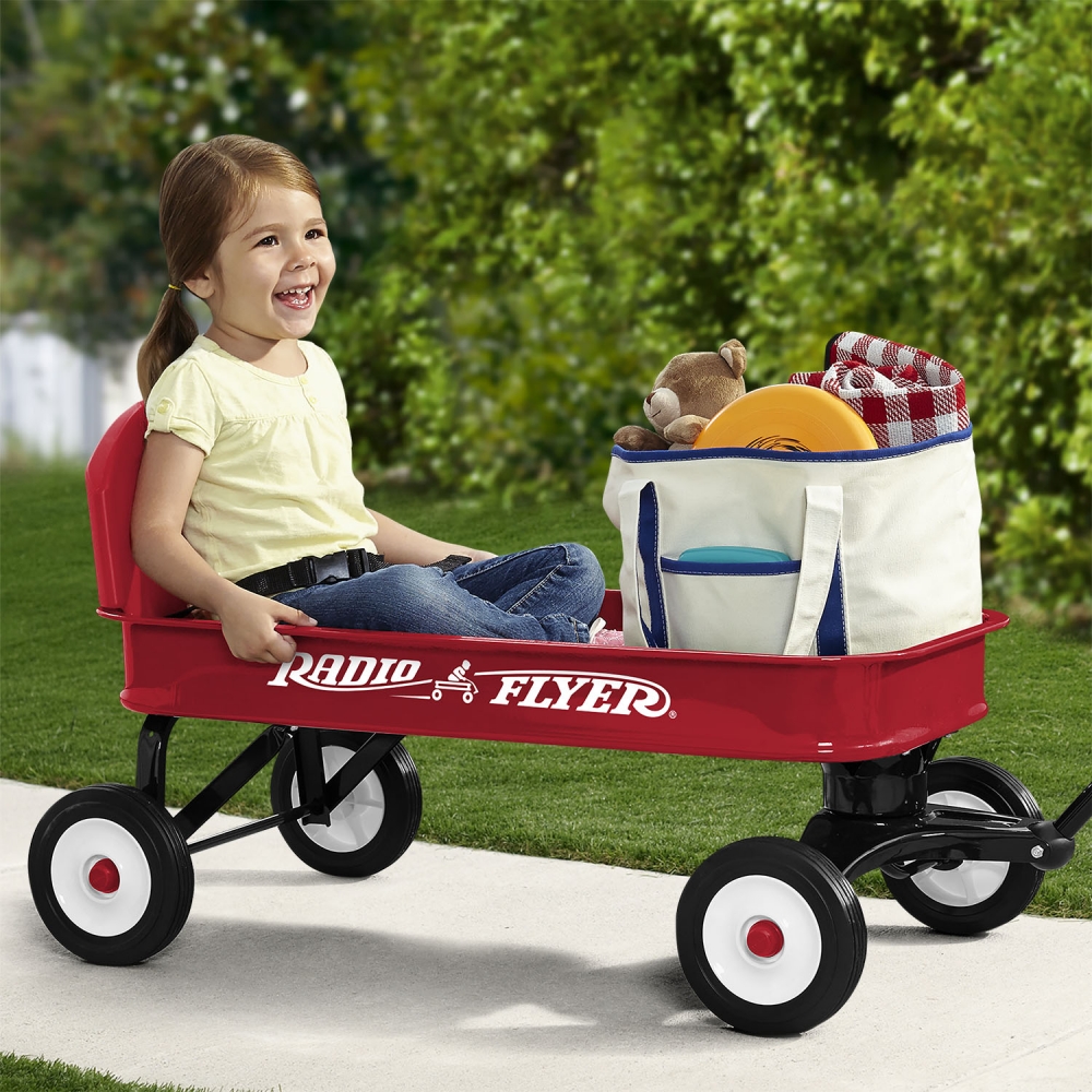 Carucior Tractat Radio Flyer Ranger Wagon, Rosu - imagine 2