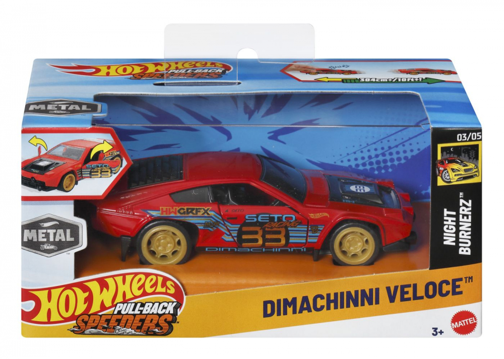Masinuta Hot Wheels Metal cu Pull-Back Mattel