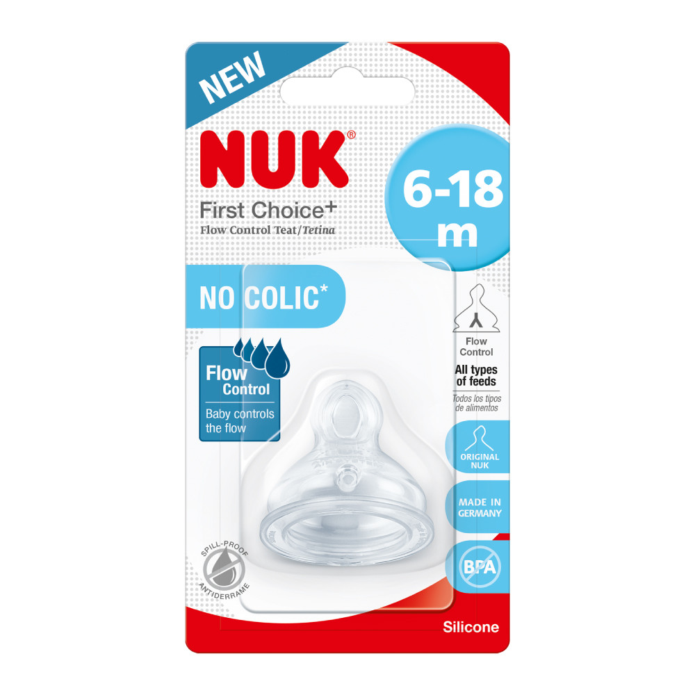 Tetina NUK First Choice Plus M2, Silicon, 6-18 luni
