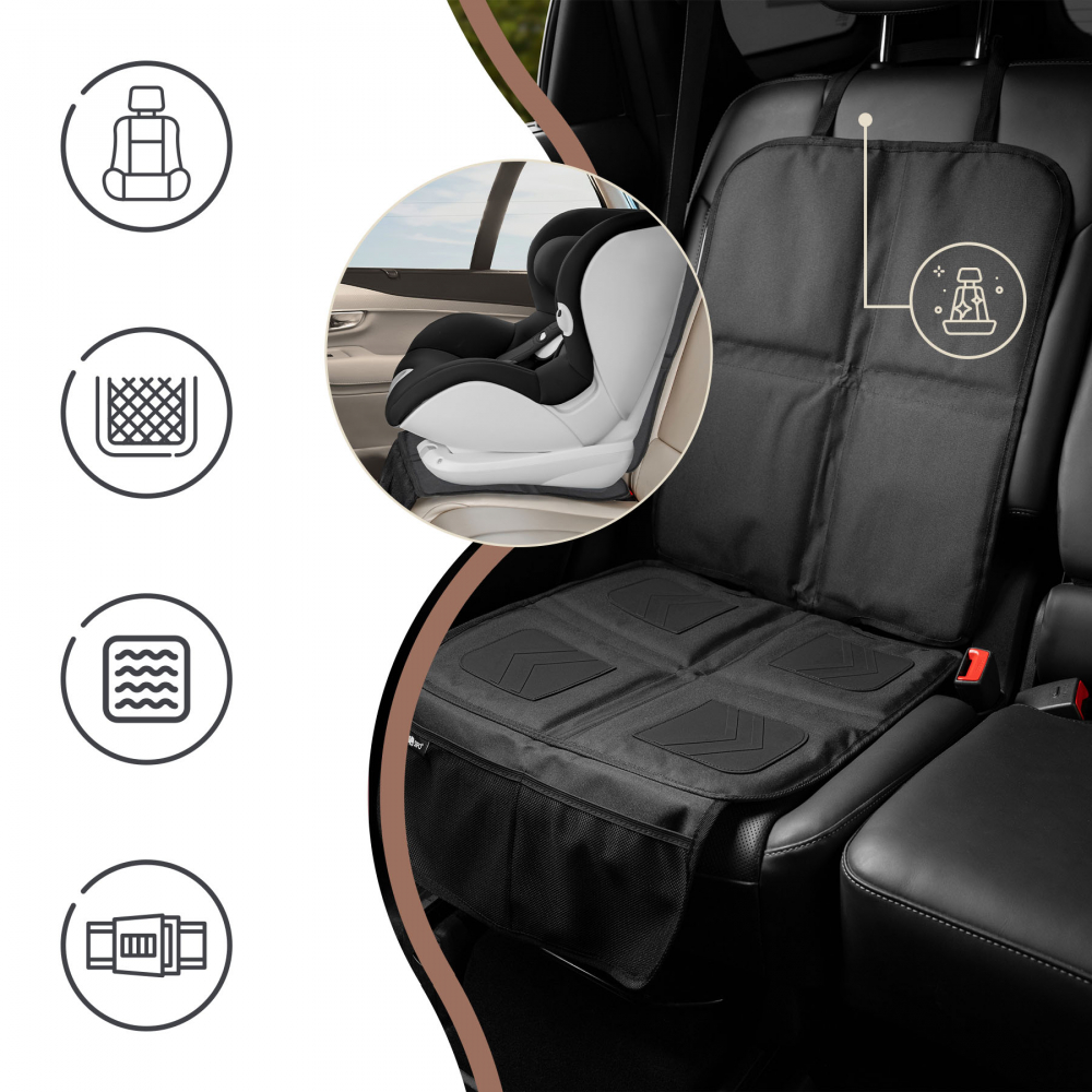 Protectie Scaun Auto Sipo Antialunecare Negru - imagine 4