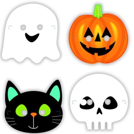 Masti Halloween Amscan 8 buc - Set Personaje
