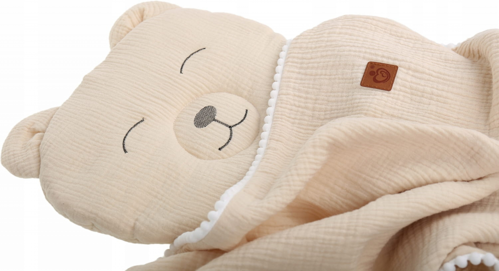 Set Muselină Babymam Teddybear | Paturică și Pernă - imagine 6