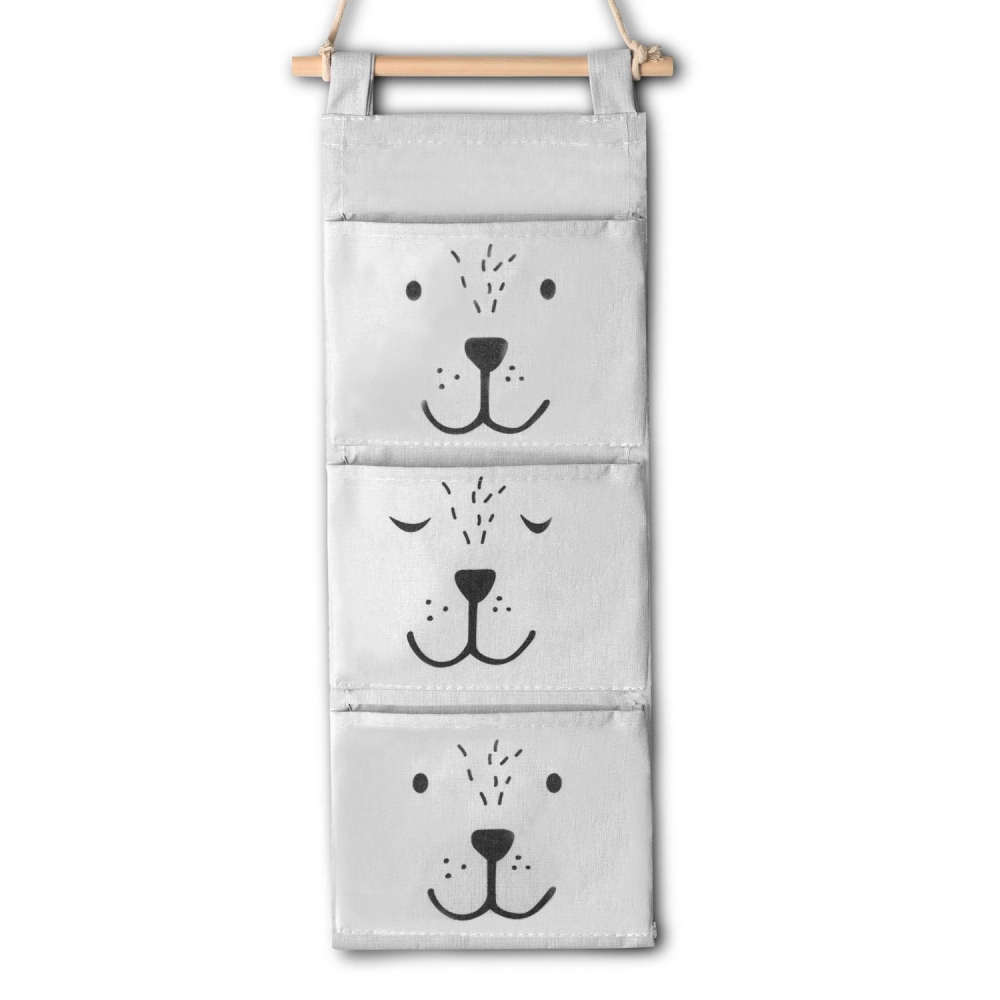 Organizator Textil Nukido Ursulet Gri pentru Jucării - imagine 3