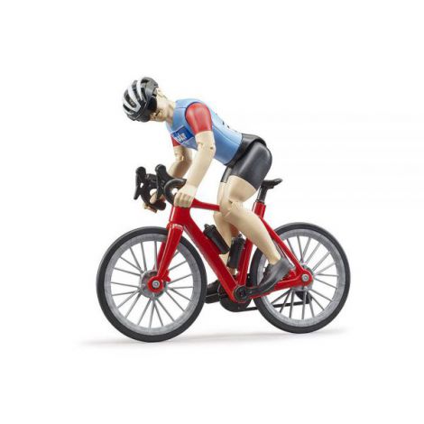 Bruder Figurina Ciclist cu Bicicleta de Curse - imagine 3
