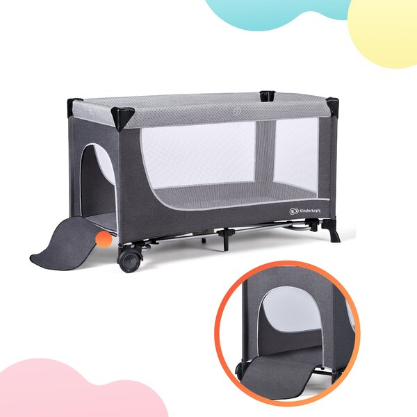 Patut Pliabil Kinderkraft Leody Grey - Modern - imagine 5