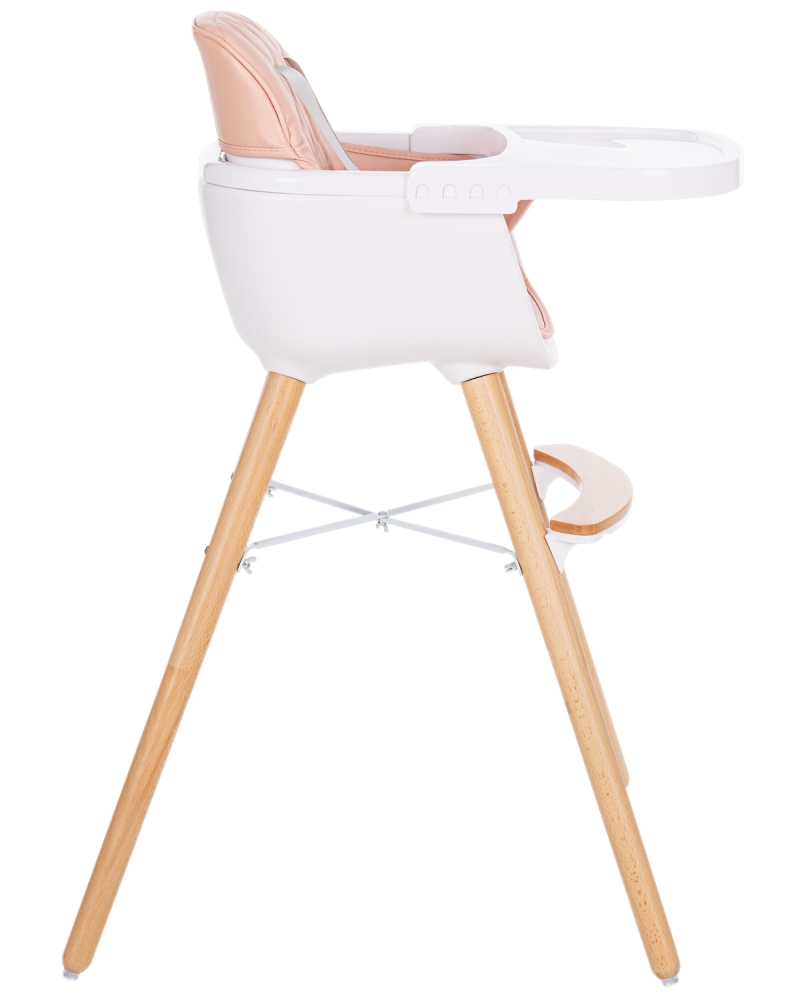Scaun de masa Kikkaboo Woody Pink, Reglabil - imagine 2
