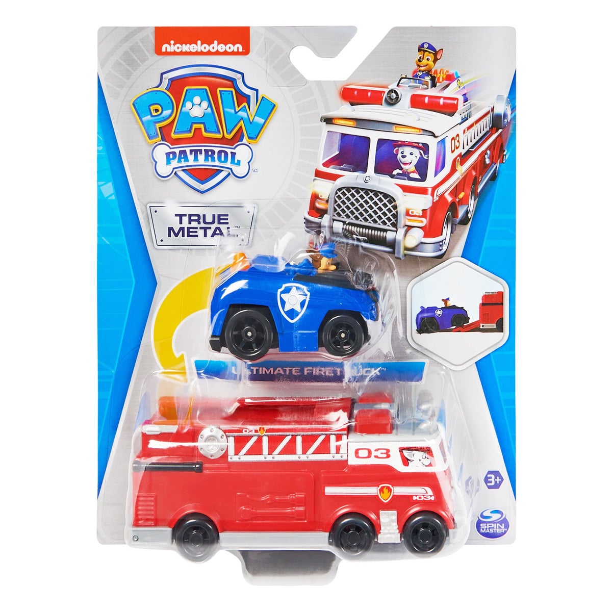 Set Paw Patrol Masina Pompieri cu Figurina Metalica