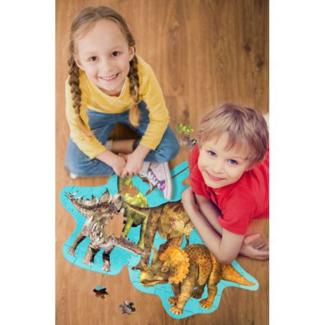 Puzzle Podea Dinozauri Barbo Toys 120 Piese - imagine 4
