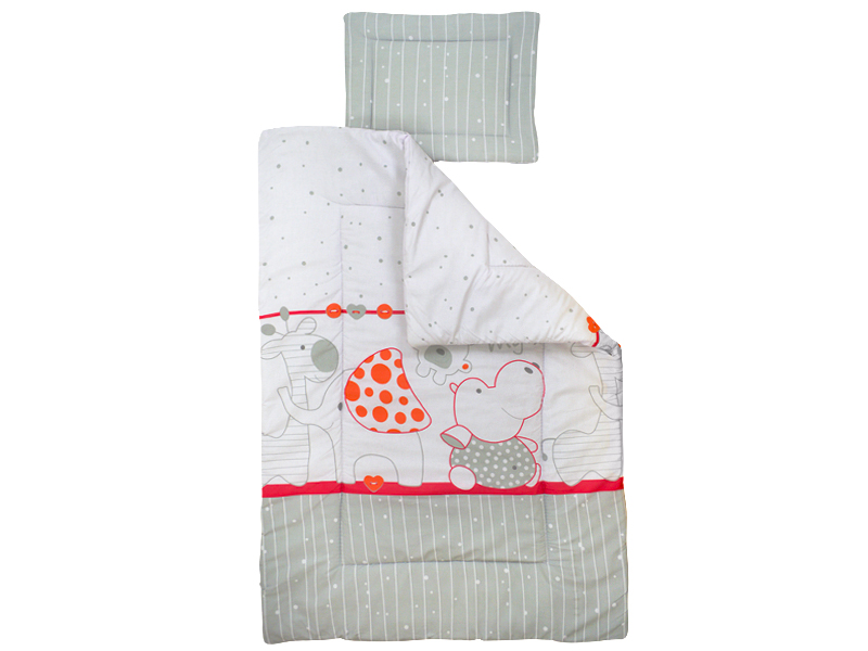 Lenjerie Patut My Zoo Rosu 4+1 Piese Mykids - imagine 4