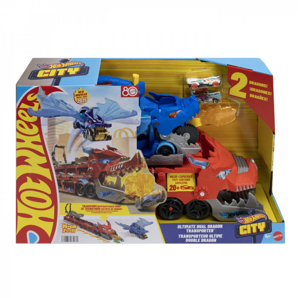 Hot Wheels Transportator cu 2 Dragoni - Mattel