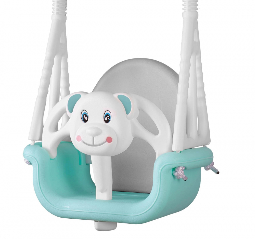 Leagan 3in1 Ricokids Ursulet, Turcoaz/Alb, Interior/Exterior - imagine 7