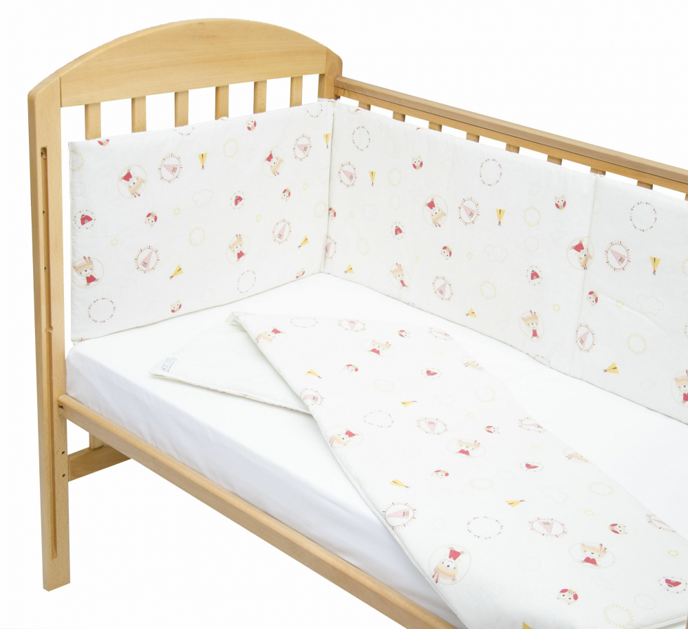 Set protecții patut KidsDecor Bumbac 50x100 cm - imagine 2