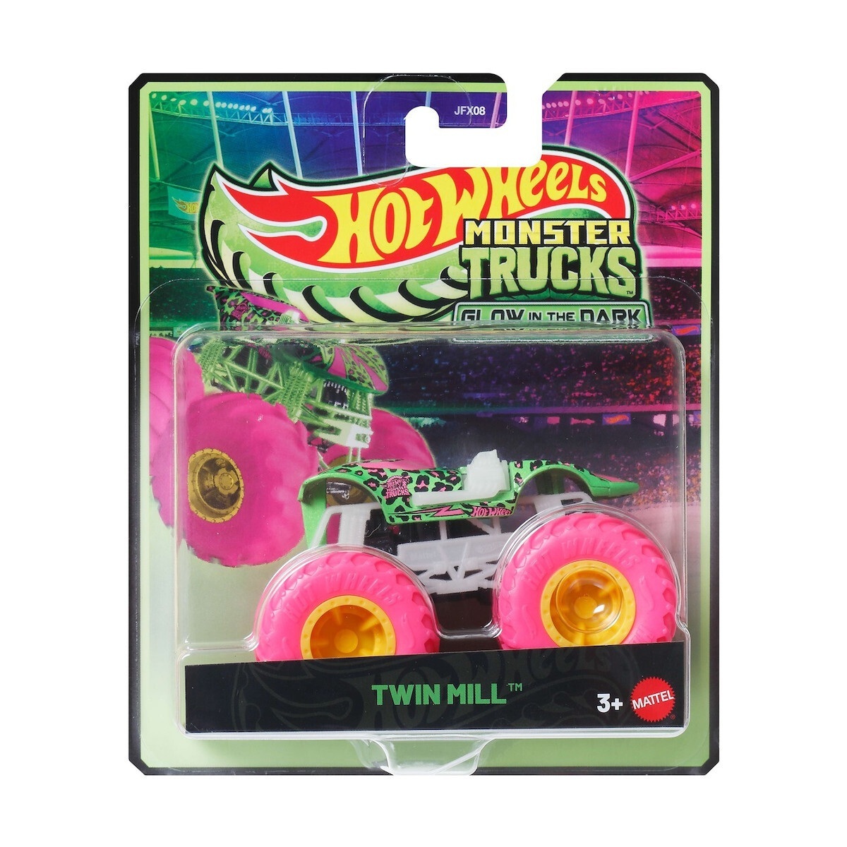 Hot Wheels Monster Truck Twin Mill - Strălucește în Întuneric