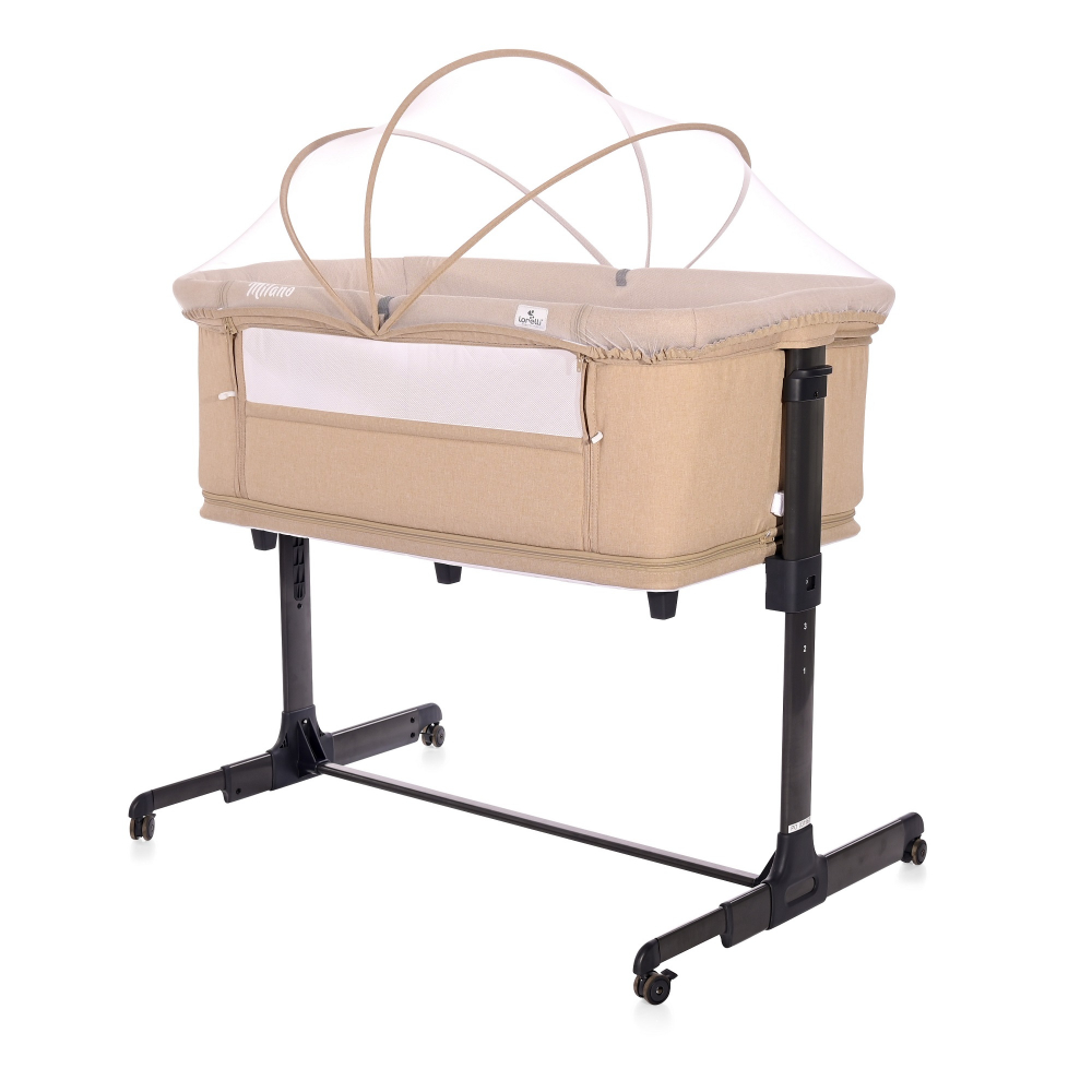 Patut Co-Sleeper Lorelli Milano Beige, Pliabil - imagine 5