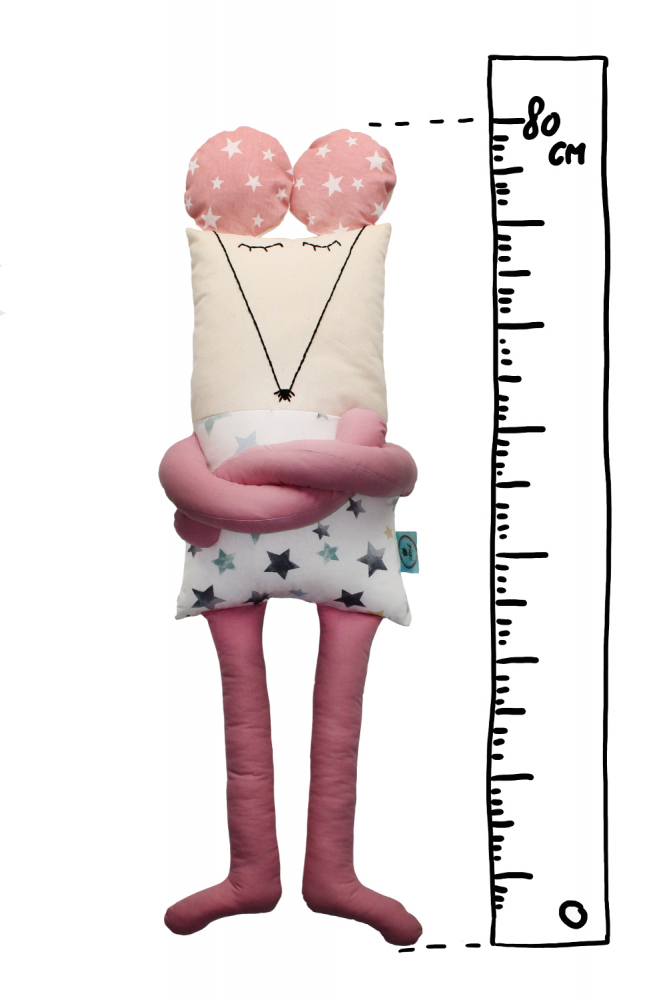 Păpușă Pernă Tiknik Soricelul 80 cm Handmade