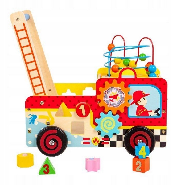 Antemergător Pompieri Ecotoys | Educativ și Multicolor - imagine 2