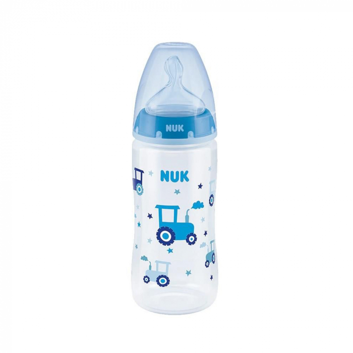 Biberon Nuk 300ml Control Temp. Albastru