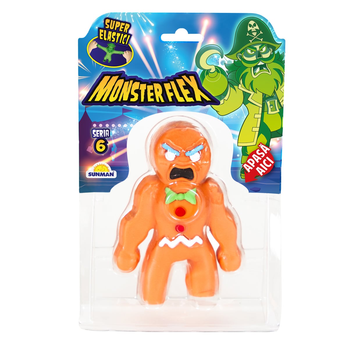 Figurina Monster Flex S6 Gingermonster care se întinde