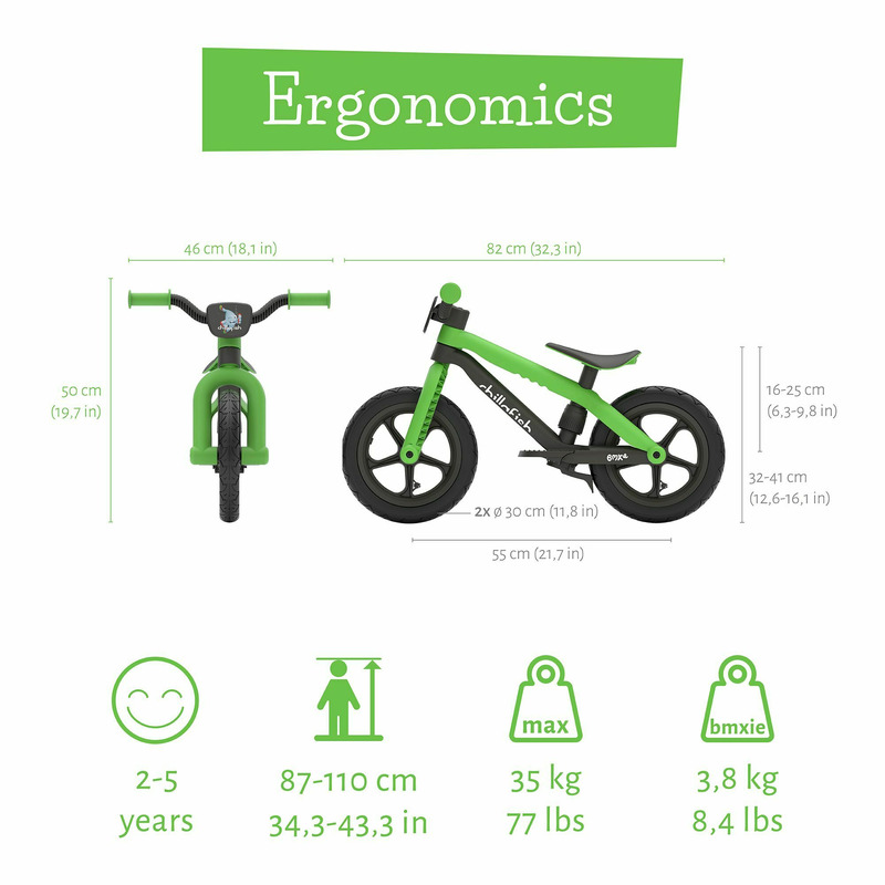 Chillafish BMXie 02 Kiwi | Bicicleta echilibru 12 inch - imagine 4