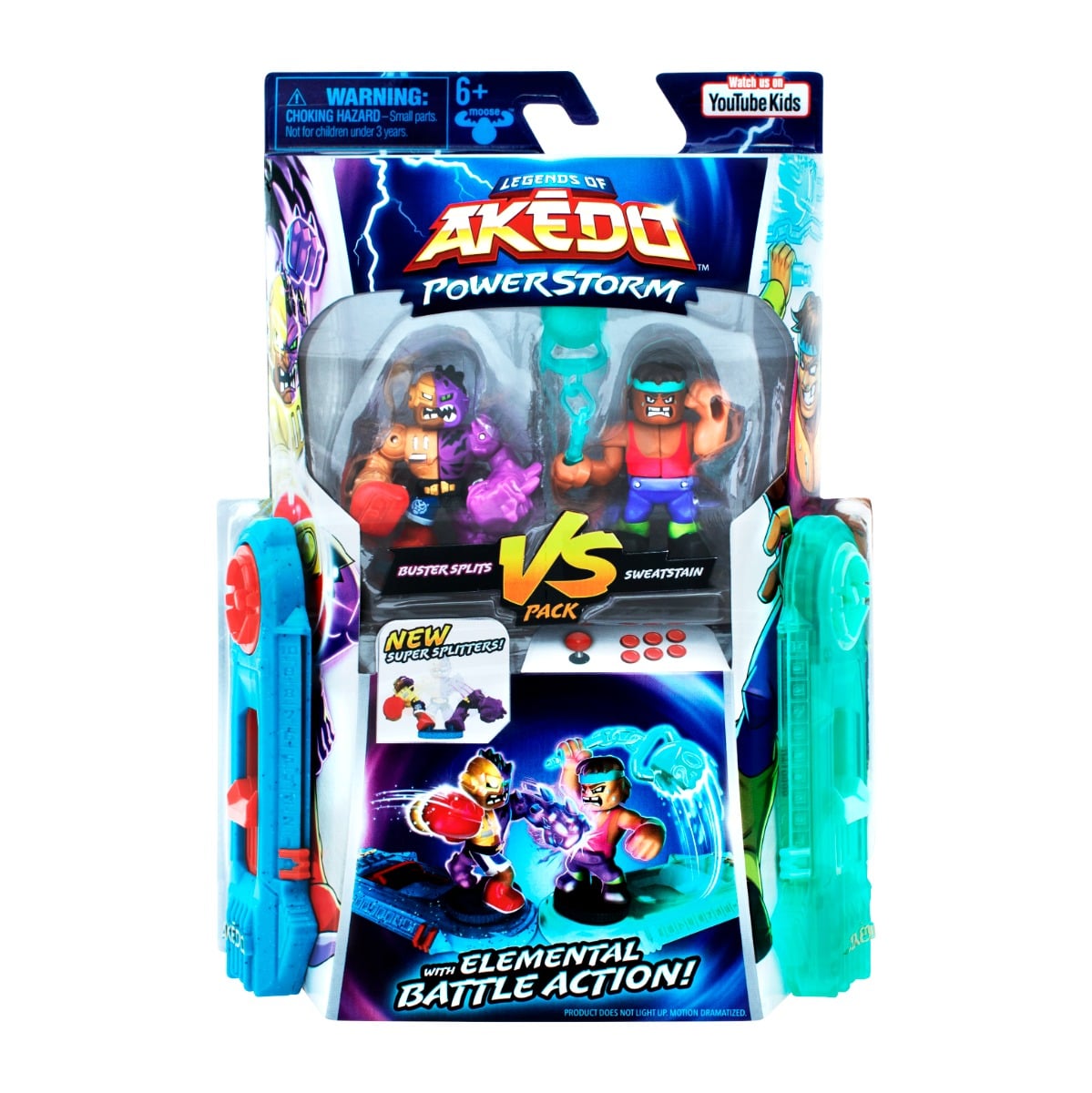 Set 2 Figurine Akedo Power Storm Buster Splits vs Sweatstain