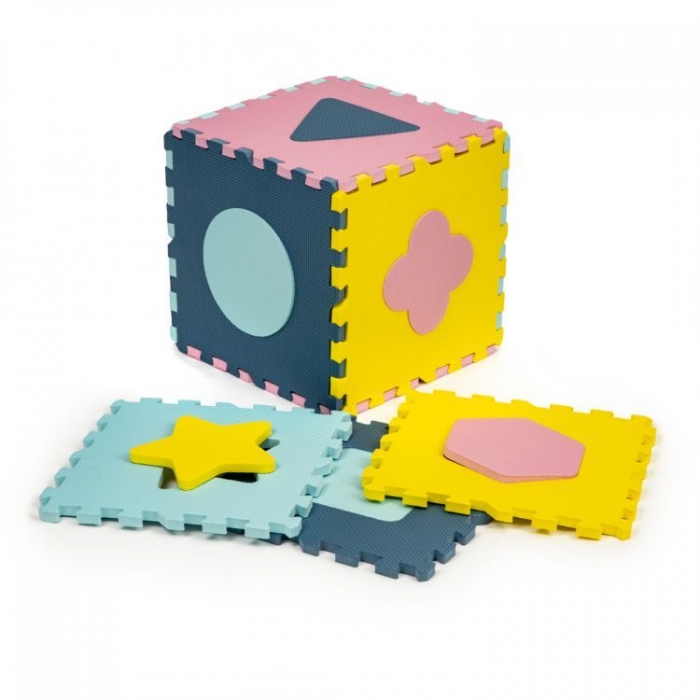 Saltea Joaca Ecotoys 25 Elemente EVA Multicolor - imagine 2
