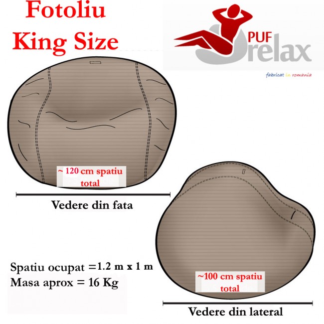 Set Puf Matusalem Velvet Pufrelax | Confort Premium - imagine 4
