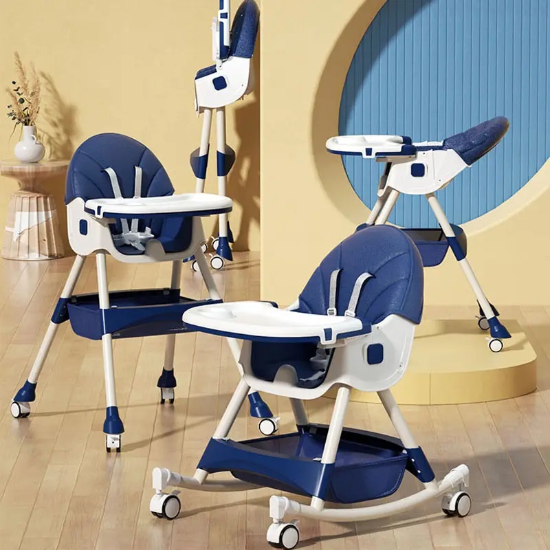 Scaun Masa Little Mom 3in1 Funny Albastru