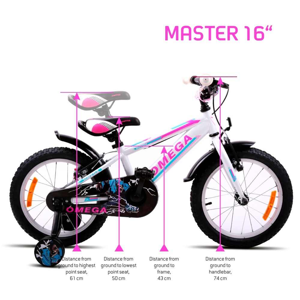 Bicicleta Omega Master 16 inch, Alba