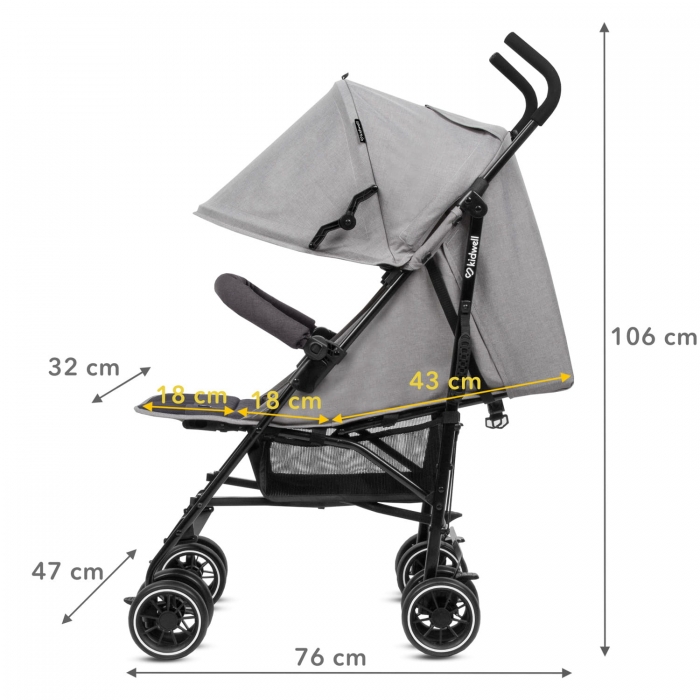 Carucior Sport Kidwell Nelli - Gri Grafit - imagine 9