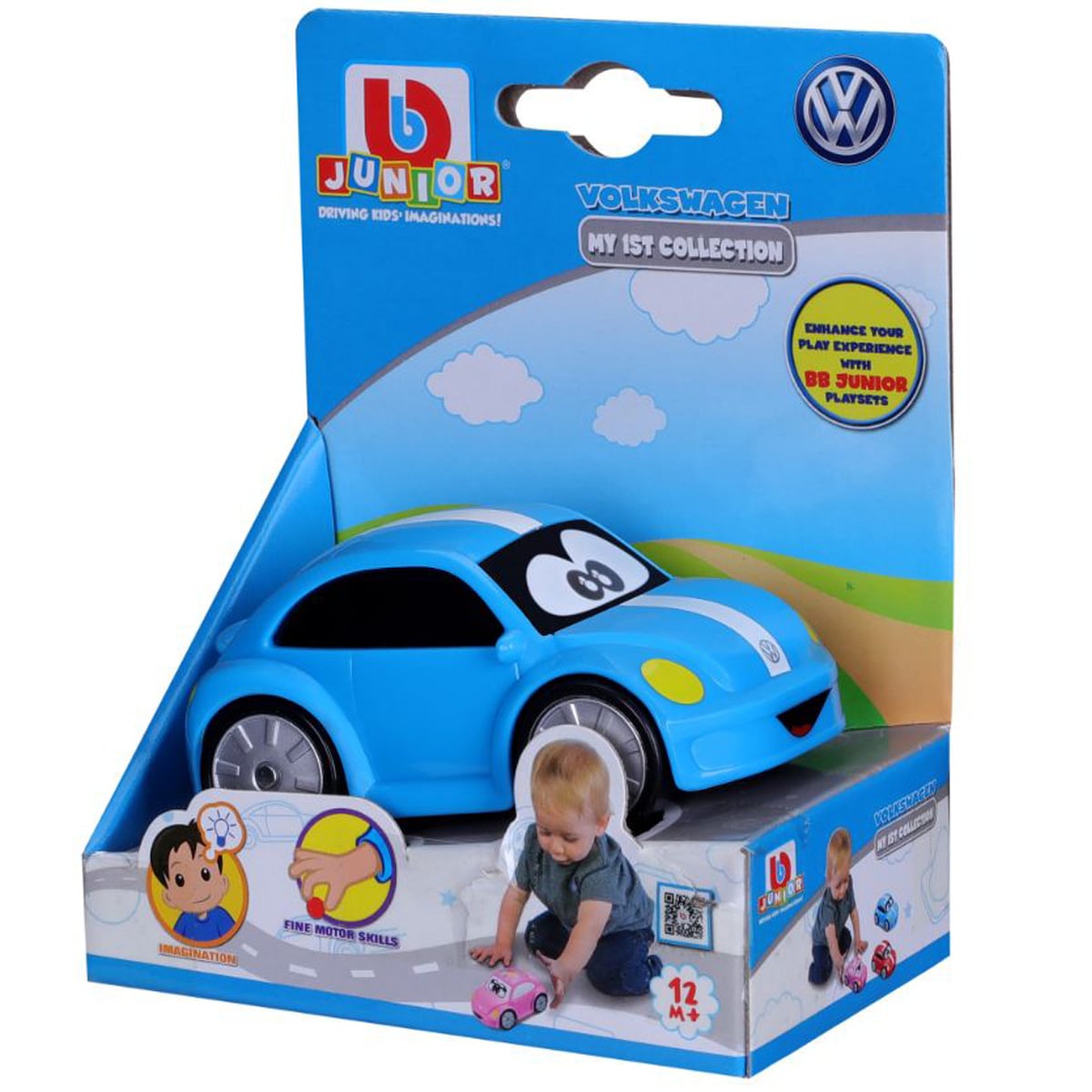 Masinuta Bburago Junior Volkswagen Albastru