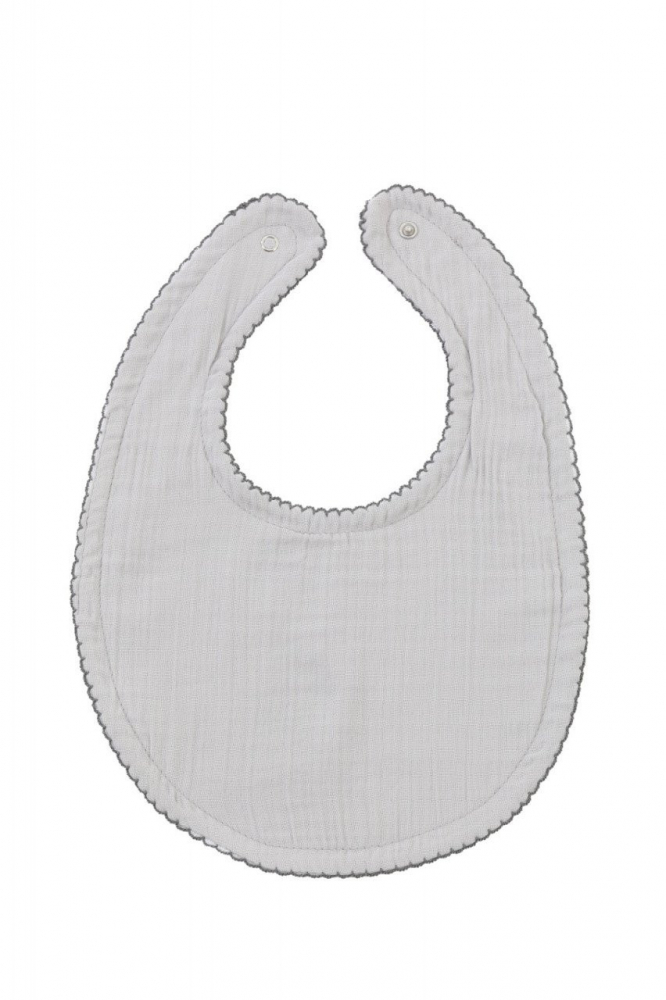 Baveta Muselina BabyJem Gri, 23x32 cm