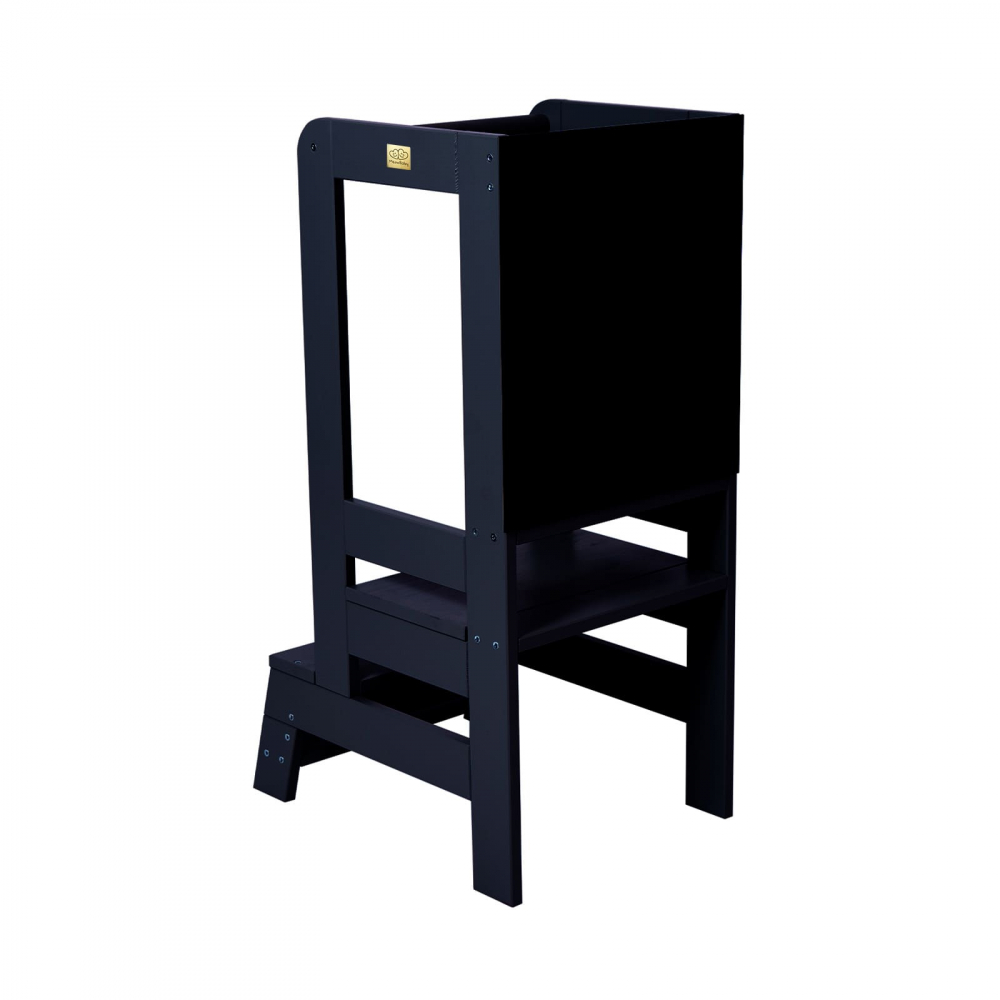 Înălțător Learning Tower MeowBaby® Negru cu Tablă - imagine 5