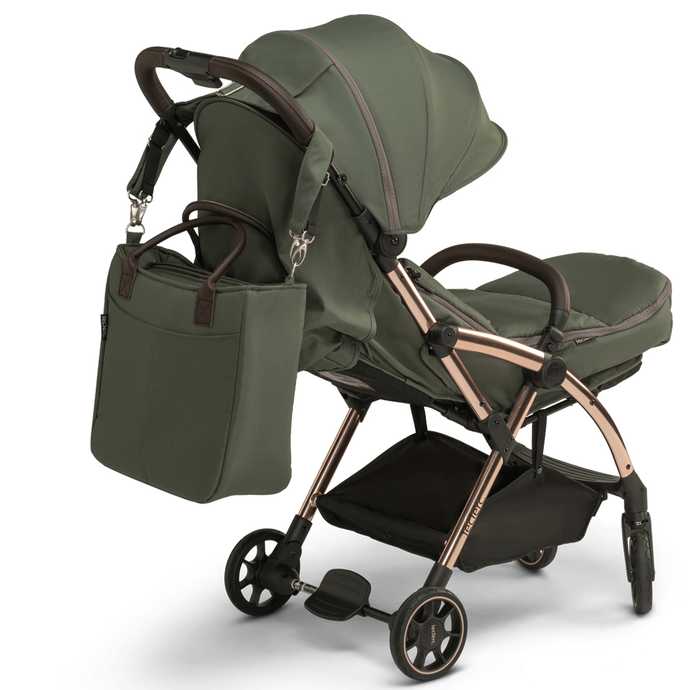Geanta Carucior Leclerc Army Green cu Salteluta - imagine 3