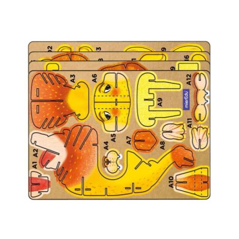 Puzzle 3D Leu cu Sunete Mieredu | 58 Piese - imagine 3