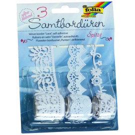 Dantelă autoadezivă Flora | Set 3 role, Folia Paper