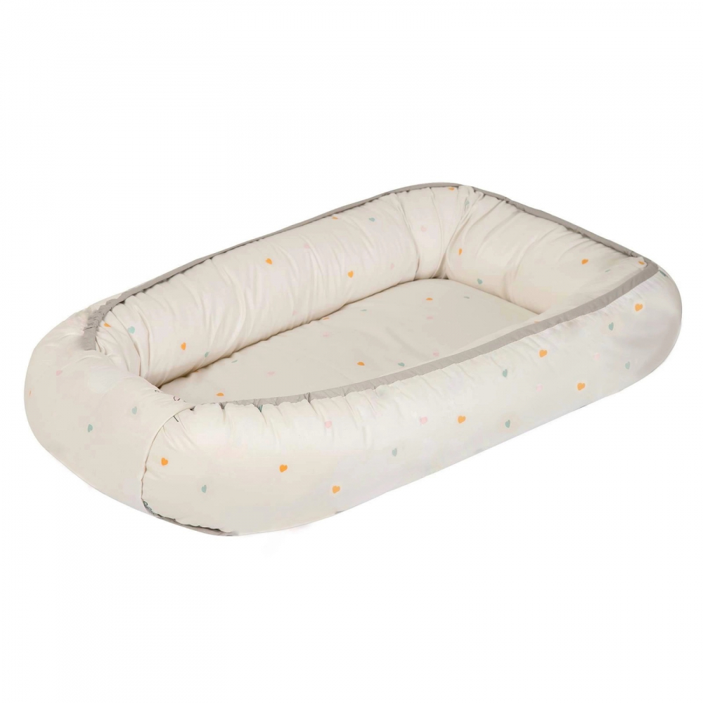 Suport Babynest Airy Heart Amy, Bej, 70x45 cm - imagine 2