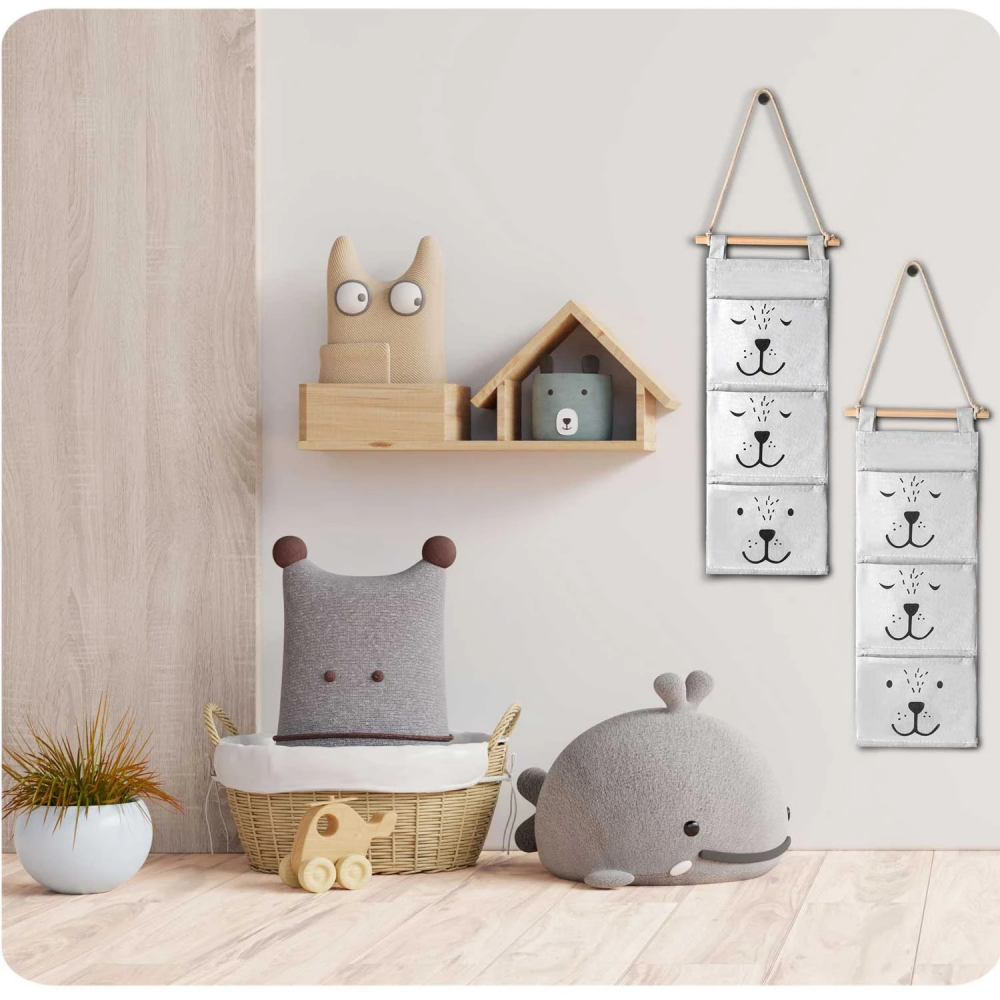 Organizator Textil Nukido Ursulet Gri pentru Jucării - imagine 4