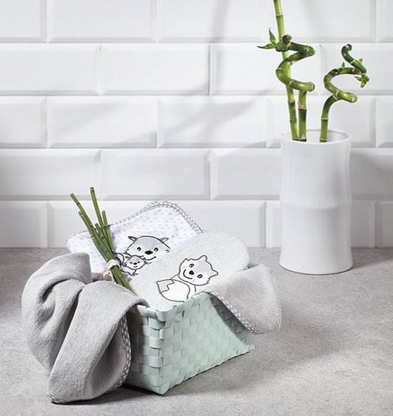 Prosop Babyono cu gluga, bambus 100x100 cm - imagine 2
