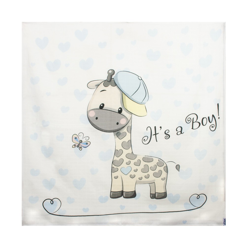 Scutec Muselina SeviBebe Girafa, Bumbac 90x90 cm - imagine 2