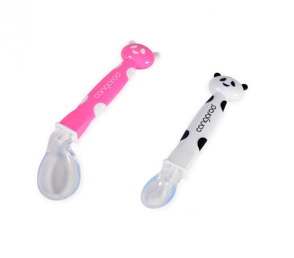 Set 2 Lingurite Silicon Panda Girl Cangaroo