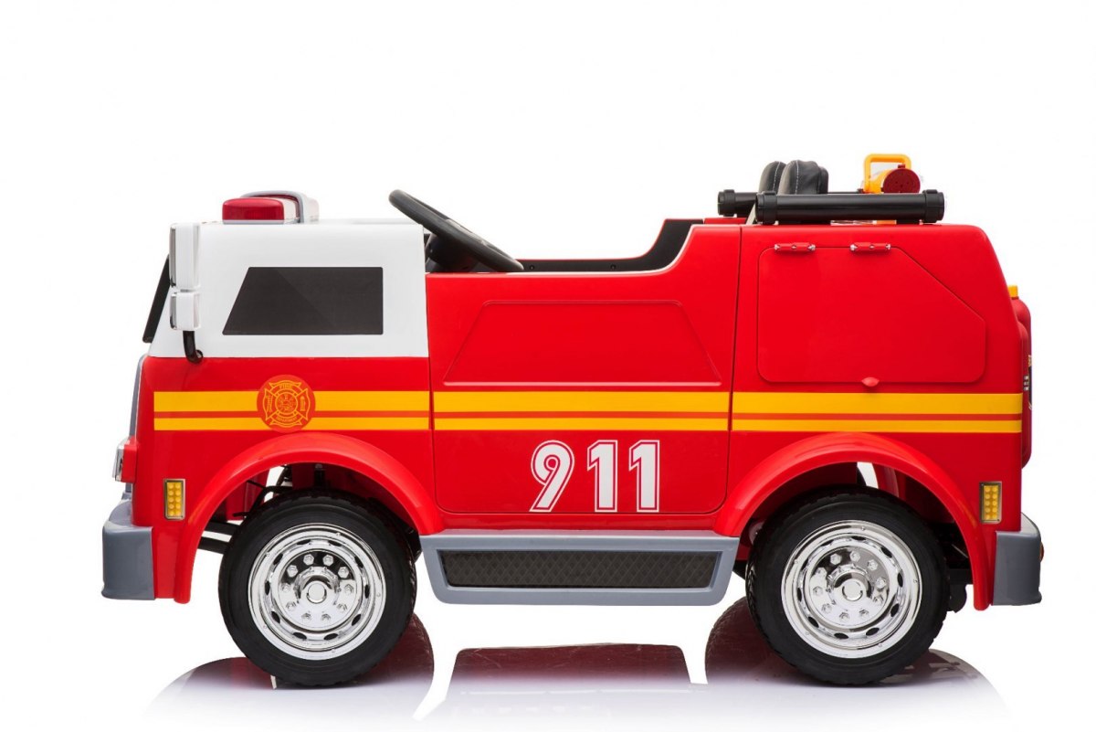 Masinuta Electrica Pompieri 2 Locuri Rosu 911 - imagine 3