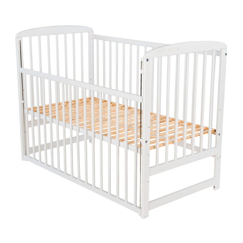 Pătuț Ola BabyNeeds 120x60 Lemn cu Laterală Culisantă