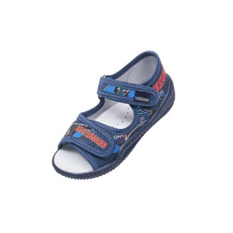 Sandale Viggami piele băieți imprimeu Darus