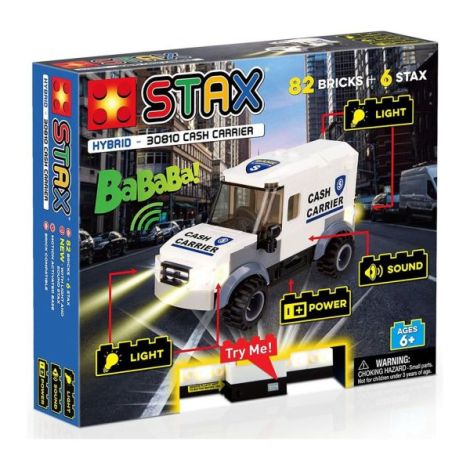 Set Stax Mașină Blindată cu Lumini și Sunete Open Brick