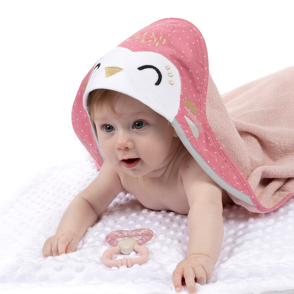 Prosop copii Canpol Owl Pink, 100x100 cm